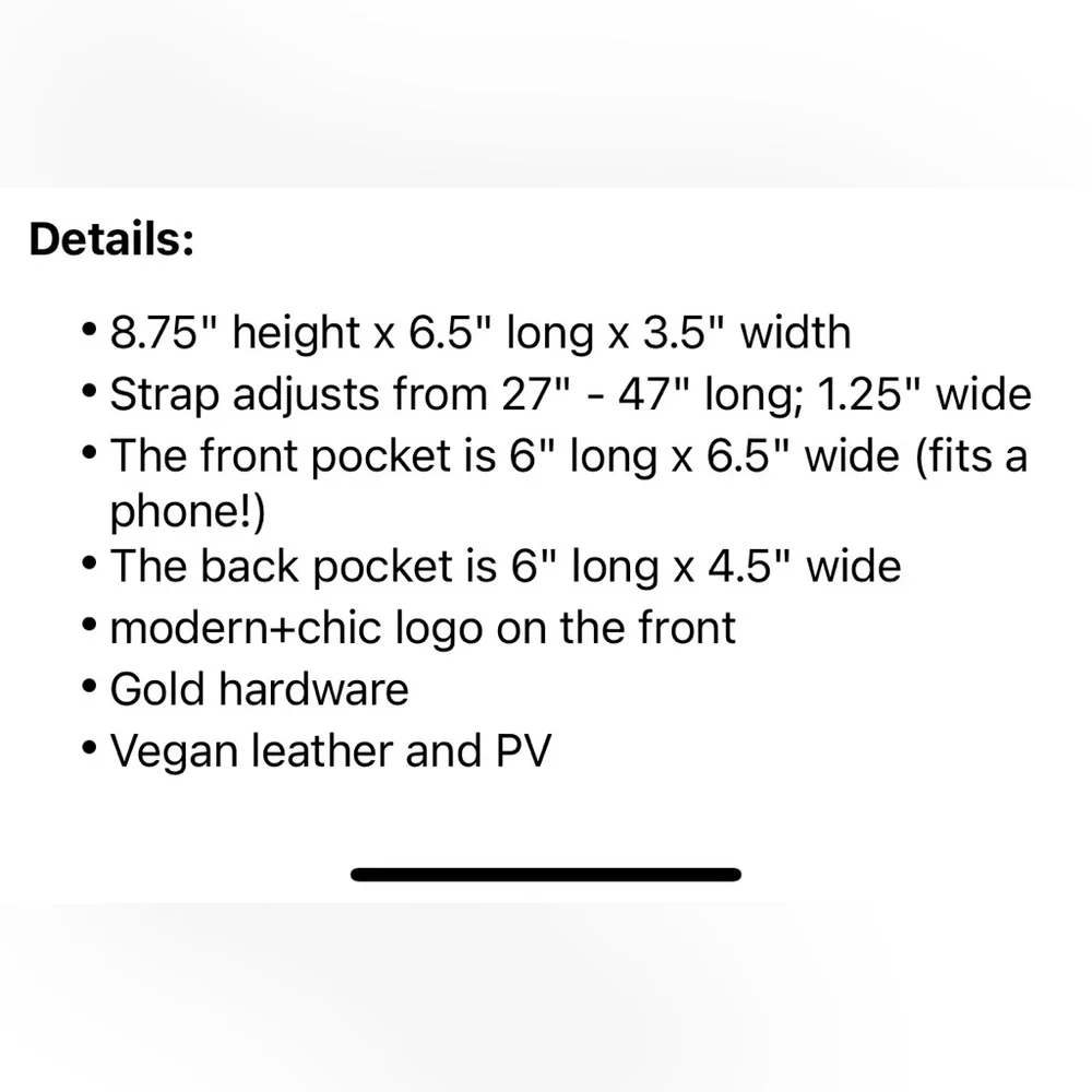 NWOT Clear Crossbody Bag with Black Trim - Picture 7 of 8